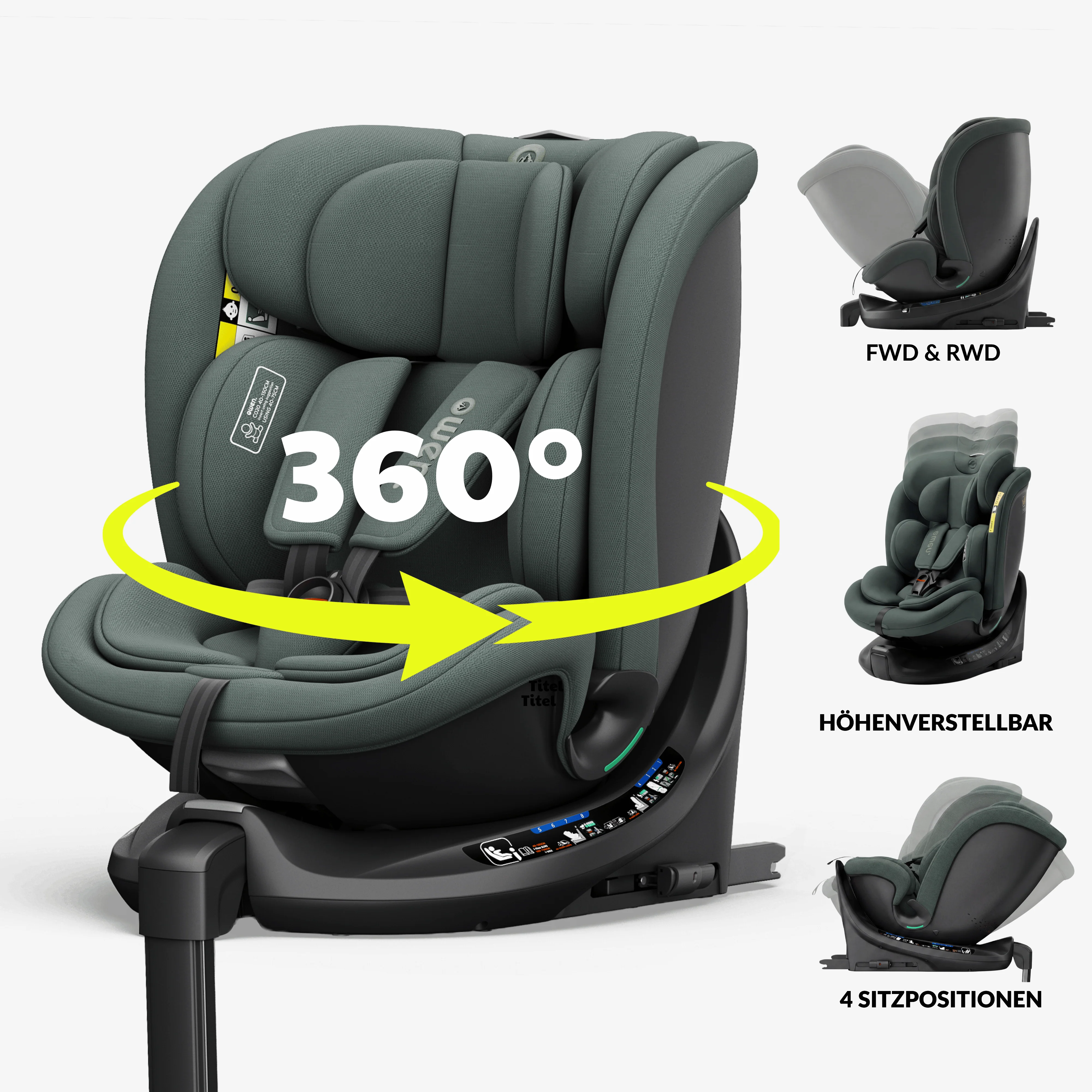 OWEN® 3-in-1 Kindersitz mit ISOFIX 360º Comfy - Image 18