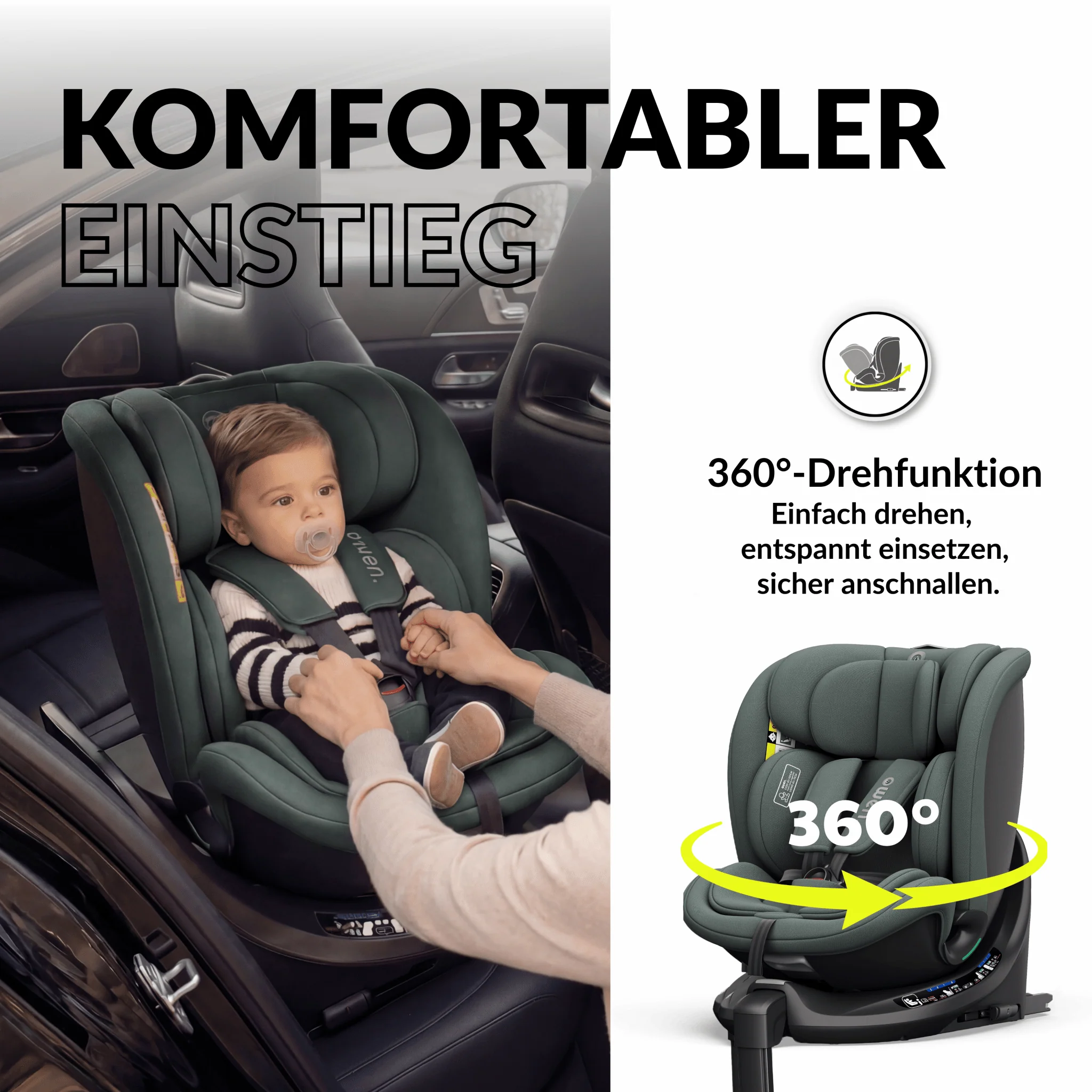 OWEN® 3-in-1 Kindersitz mit ISOFIX 360º Comfy - Image 24